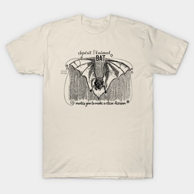 Spirit animal Bat black T-Shirt by mnutz